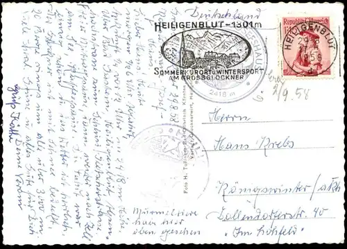 ÄLTERE POSTKARTE GROSSGLOCKNER HOCHALPENSTRASSE SÜDRAMPE MIT GROSSGLOCKNER cpa postcard AK Ansichtskarte