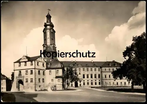 ALTE POSTKARTE WEIMAR SCHLOSS SITZ DER NATIONALEN FORSCHUNGS- UND GEDENKSTÄTTEN BIBLIOTHEK DER DEUTSCHEN KLASSIK library