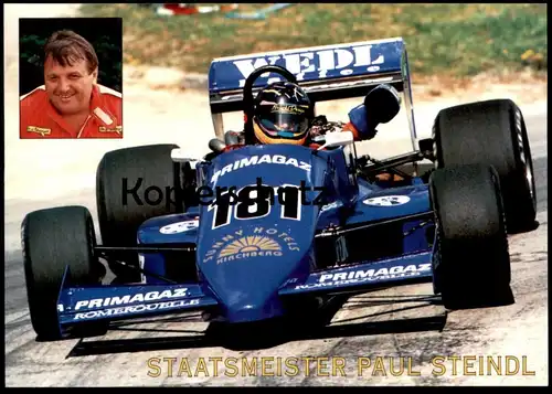 ÄLTERE POSTKARTE STAATSMEISTER PAUL STEINDL SUNNY HOTELS KIRCHBERG FORMEL 2 WEDL KAFFEE PRIMAGAZ Rennen Race postcard