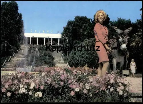 ÄLTERE POSTKARTE BAPHA VARNA KASINO CASINO FRAU MIT ESEL WOMAN WITH DONKEY ANE BULGARIA BULGARIEN postcard Ansichtskarte