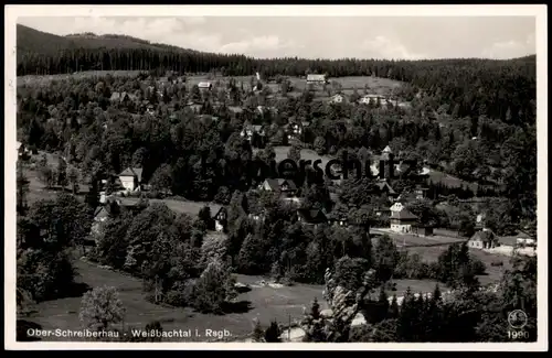 ALTE POSTKARTE OBER-SCHREIBERHAU WEISSBACHTAL IM RIESENGEBIRGE PANORAMA Karkonosze Krkonose Ansichtskarte cpa postcard