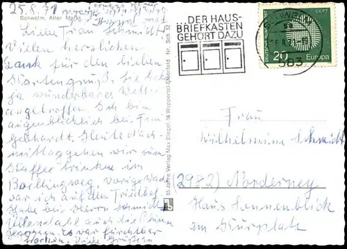 ÄLTERE POSTKARTE SCHWELM ALTER MARKT GRILLSTUBE PLETT EISBEINHAUS APOTHEKE VW KÄFER Ansichtskarte AK cpa postcard