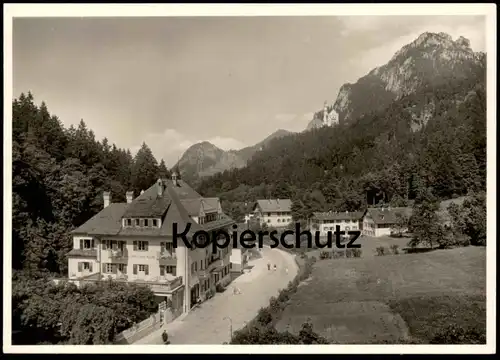 ALTE POSTKARTE SCHWANGAU HOTEL MÜLLER MIT SCHLOSS NEUSCHWANSTEIN HOHENSCHWANGAU chateau castle Ansichtskarte AK postcard