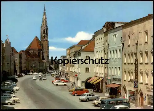 ÄLTERE POSTKARTE NEUÖTTING AM INN PANORAMA VW KÄFER CABRIO BUS NSU OPEL GASTHOF DROGERIE Ansichtskarte AK cpa postcard