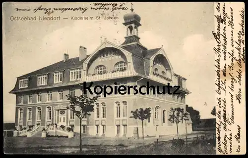 ALTE POSTKARTE OSTSEEBAD NIENDORF KINDERHEIM ST. JOHANN Timmendorfer Strand Ansichtskarte AK cpa postcard