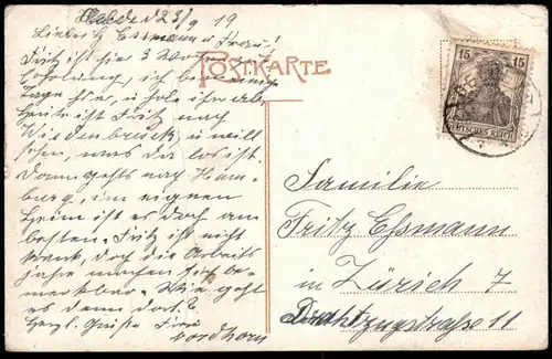 ALTE LITHO POSTKARTE GRUSS AUS WESTFALEN OELDE LANGESTRASSE SCHINKEN LANGE STRASSE Ansichtskarte AK cpa postcard