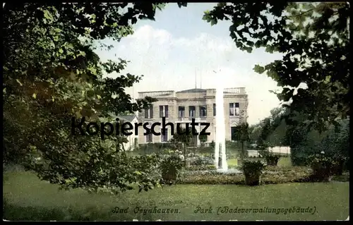 ALTE POSTKARTE BAD OEYNHAUSEN PARK BADEVERWALTUNGSGEBÄUDE Kurpark Ansichtskarte AK postcard cpa