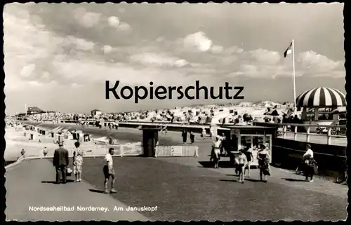 ÄLTERE POSTKARTE NORDERNEY AM JANUSKOPF STRAND STRANDKÖRBE Ansichtskarte AK cpa postcard