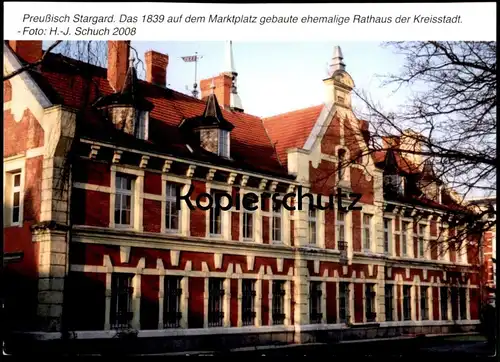ÄLTERE POSTKARTE PREUSSISCH STARGARD MARKTPLATZ MIT RATHAUS STAROGARD GDANSKI POLEN POLSKA Poland postcard Ansichtskarte