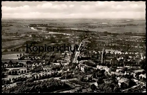 ÄLTERE POSTKARTE PAPENBURG FLIEGERAUFNAHME PANORAMA EMS TOTALANSICHT Ansichtskarte AK postcard cpa