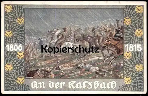 ALTE POSTKARTE AN DER KATZBACH SCHLESIEN SCHLACHT KRIEG 1806 - 1815 Soldaten Soldat Ansichtskarte AK postcard cpa