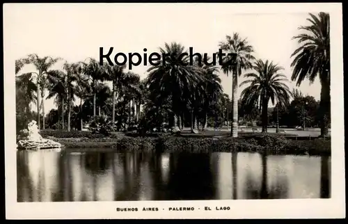 ALTE POSTKARTE BUENOS AIRES PALERMO EL LAGO SEE PARK PARC ARGENTINIEN Ansichtskarte postcard cpa AK