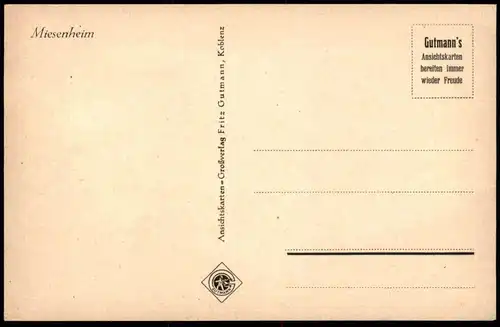 ALTE POSTKARTE MIESENHEIM TOTALANSICHT PANORAMA ANDERNACH Ansichtskarte AK cpa postcard