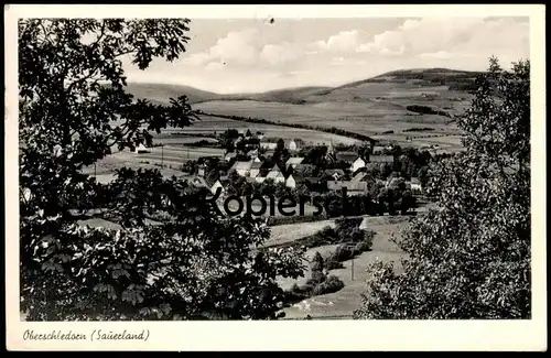 ALTE POSTKARTE OBERSCHLEDORN PANORAMA TOTALANSICHT MEDEBACH Sauerland Ansichtskarte cpa postcard AK