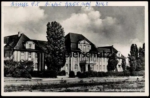 ÄLTERE POSTKARTE STASSFURT INSTITUT FÜR LEHRERBILDUNG Ansichtskarte AK cpa postcard