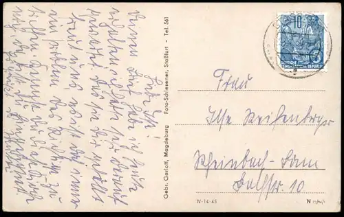 ÄLTERE POSTKARTE STASSFURT JOHANNIS-KIRCHE Ansichtskarte AK cpa postcard