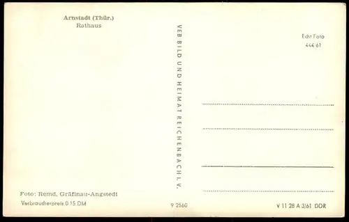 ÄLTERE POSTKARTE ARNSTADT RATHAUS Thüringen Ansichtskarte AK cpa postcard