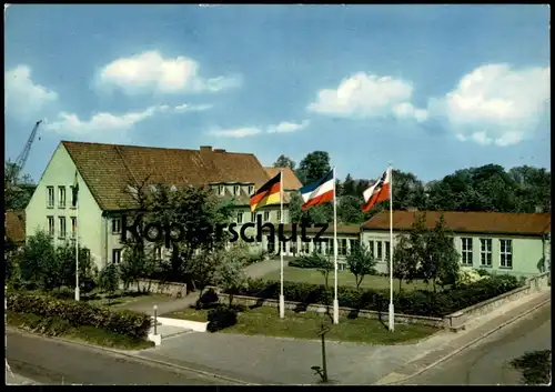 ÄLTERE POSTKARTE LÜBECK JUGENDHERBERGE FOLKE-BERNADOTTE-HAUS FLAGGEN AK Ansichtskarte cpa postcard