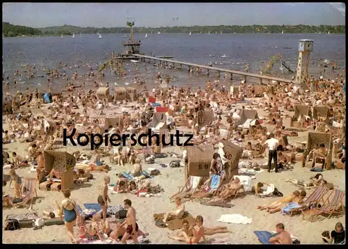 ÄLTERE POSTKARTE BERLIN STRANDBAD WANNSEE BAD BIKINI BADEMODE BADEHOSE MODE Strand See Ansichtskarte AK cpa postcard