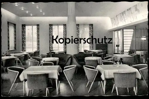 ÄLTERE POSTKARTE AUGSBURG HOTEL DREI KRONEN INNENANSICHT SPEISERAUM BESITZER JOSEF BAUR Ansichtskarte AK cpa postcard