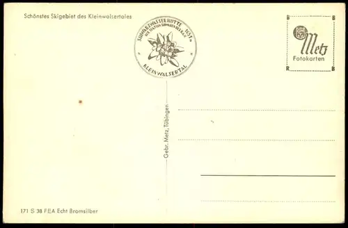 ALTE POSTKARTE KLEINWALSERTAL RELIEFKARTE TOURENKARTE DES SCHWARZWASSERTALES MITTELBERG HIRSCHEGG RIEZLERN AK postcard