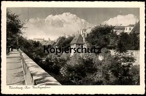ÄLTERE POSTKARTE NÜRNBERG AM STADTGRABEN PANORAMA STEMPEL REICHSPARTEITAG 1935 Ansichtskarte AK postcard cpa