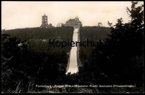 ALTE POSTKARTE FICHTELBERG IM ERZGEBIRGE PRINZENSTRASSE HÖCHSTER PUNKT SACHSENS OBERWIESENTHAL Ansichtskarte AK postcard