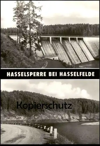 ÄLTERE POSTKARTE HASSELSPERRE HASSEFELDE TALSPERRE Stausee Staumauer Überlauf Oberharz Brocken Ansichtskarte postcard AK