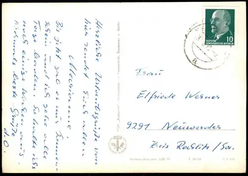 ÄLTERE POSTKARTE NEUGLOBSOW BADESTRAND AM STECHLINSEE Ansichtskarte AK cpa postcard