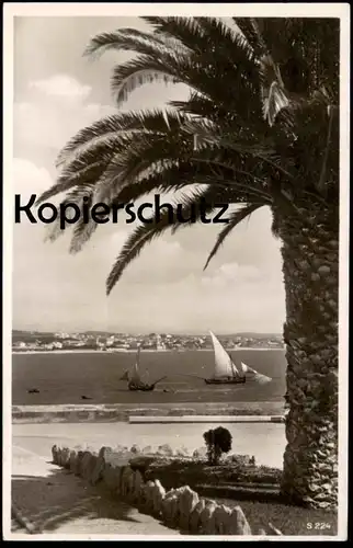 ALTE POSTKARTE LISBOA AO TEJO LISSABON AM TAJO SEGELSCHIFF PORTUGAL SCHIFFSSTEMPEL M. S. MONTE ROSA 1934 postcard AK cpa