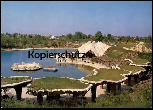 ÄLTERE POSTKARTE BERLIN BUNDESGARTENSCHAU 1985 BUGA PANORAMA Britzer Garten Britz Ansichtskarte AK postcard cpa
