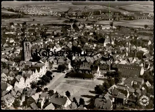 ÄLTERE POSTKARTE BAD HERSFELD LUFTBILD FLIEGERAUFNAHME PANORAMA BLICK AUF DEN MARKTPLATZ Ansichtskarte AK postcard cpa