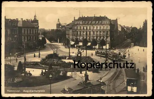 ALTE POSTKARTE HANNOVER AEGIDIENTORPLATZ Straßenbahn tramway tram Ansichtskarte AK cpa postcard