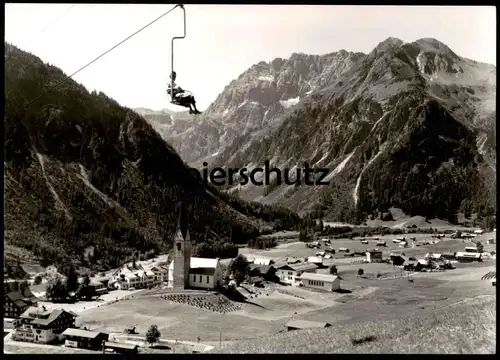 ÄLTERE POSTKARTE MITTELBERG SESSELLIFT ZAFERNA MIT WIDDERSTEIN FRAU IM SESSEL LIFT Kleinwalsertal Vorarlberg AK postcard