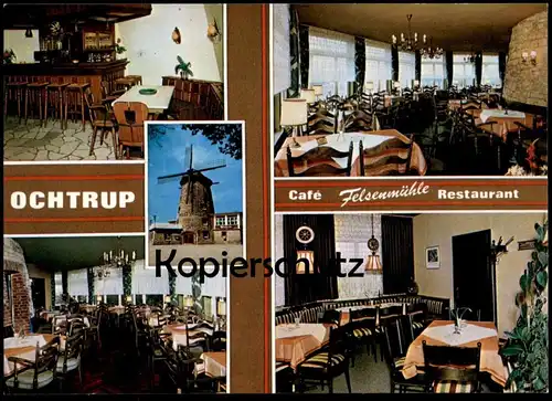 ÄLTERE POSTKARTE OCHTRUP CAFÉ FELSENMÜHLE RESTAURANT MÜHLE WINDMÜHLE windmill moulin molen Ansichtskarte AK cpa postcard