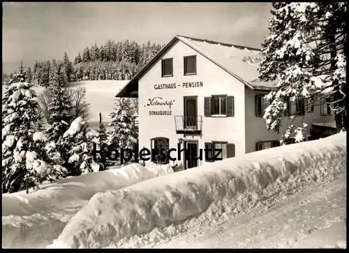 ÄLTERE POSTKARTE FURTWANGEN GASTHOF PENSION KOLMENHOF DONAUQUELLE BESITZER FAMILIE DOLD WINTER SCHNEE Ansichtskarte AK