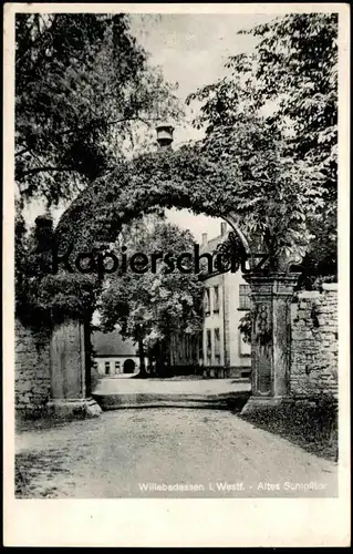 ALTE POSTKARTE WILLEBADESSEN IN WESTFALEN ALTES SCHLOSSTOR SCHLOSS TOR castle chateau Ansichtskarte AK postcard cpa
