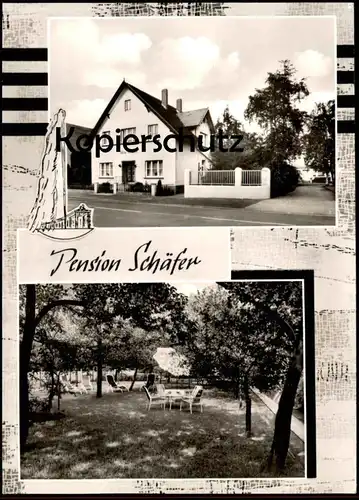 ÄLTERE POSTKARTE BAD OEYNHAUSEN PENSION SCHÄFER KANALSTRASSE 65 Ansichtskarte AK postcard cpa