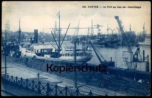 ALTE POSTKARTE NANTES LE PORT THE HARBOUR Schiff ship Dampfer Hafen Ansichtskarte AK cpa postcard