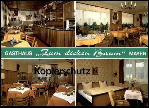 ÄLTERE POSTKARTE MAYEN IN DER EIFEL GASTHAUS ZUM DICKEN BAUM A. U. B. MROSEK Ansichtskarte AK cpa postcard