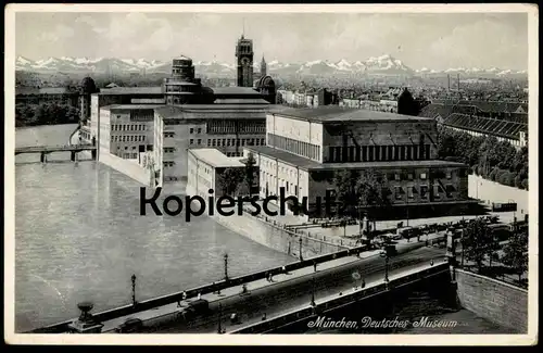 ALTE POSTKARTE MÜNCHEN DEUTSCHES MUSEUM ISAR PANORAMA AK Ansichtskarte postcard cpa