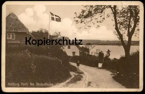 ALTE POSTKARTE KOLDING PARTI FRA STRANDHUSE PANORAMA Danmark Dänemark Denmark Ansichtskarte postcard