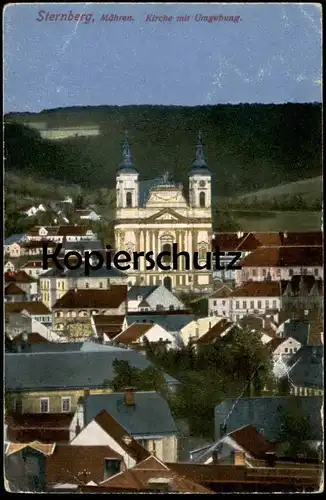 ALTE POSTKARTE STERNBERG KIRCHE MIT UMGEBUNG STERNBERK Mähren Ceska Ansichtskarte AK cpa postcard