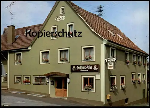 ÄLTERE POSTKARTE LIGGERINGEN GASTHAUS ADLER FAMILIE ZUNFTMEISTER RADOLFZELL ROTHAUS BRÄU FÜRSTENBERG Ansichtskarte cpa