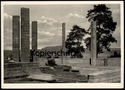 ALTE POSTKARTE SAARBRÜCKEN EHRENMAL FÜR DIE GEFALLENEN DES WELTKRIEGES 1914 - 1918 DENKMAL Ansichtskarte AK postcard cpa