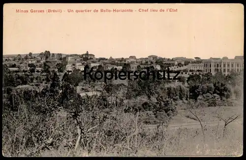 ALTE POSTKARTE MINAS GERAES UN QUARTIER DE BELLO BELO HORIZONTE CHEF BRASIL Brasilien Brazil Le Brézil AK cpa postcard