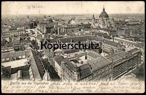 ALTE POSTKARTE BERLIN AUS DER VOGELSCHAU PANORAMA GESAMTANSICHT TOTALANSICHT Ansichtskarte AK cpa postcard