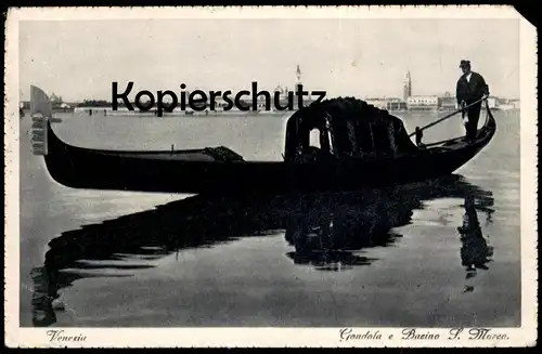 ALTE POSTKARTE VENEZIA GONDOLA E BACINO SAN MARCO Venise venice VENEDIG AK Ansichtskarte postcard cpa