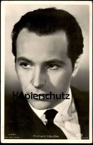 ALTE POSTKARTE RICHARD HÄUSSLER FILM-SCHAUSPIELER FILM FOTO VERLAG BAVARIA actor acteur AK Ansichtskarte postcard cpa