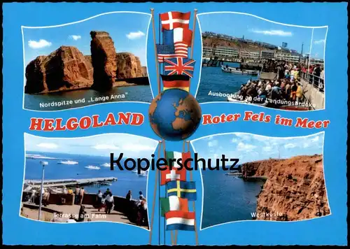 ÄLTERE POSTKARTE HELGOLAND ROTER FELS IM MEER AUSBOOTUNG AN DER LANDUNGSBRÜCKE ERDE Schiff ship postcard Ansichtskarte